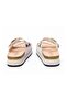 25Y103 Women's High Cork Sole Stone Double Tape Slippers - 8