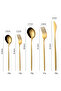 30-Piece Stainless Steel Cutlery Set Gold - 6