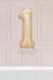1 Year Old Caramel Number Balloon 34 Inch Sand Beige Age Balloon