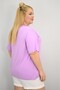 Women's Plus Size Short Sleeve Collar Piping Detailed Blouse 1970-25 - 6