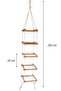 Square Climbing Tower 5 Steps Children's Rope Climbing Ladder Aerobatics Wooden Montessori Toy - 4