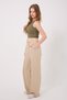 Women's Linen Blend Palazzo Long Leg Loose Cut Trousers 1607 - 3