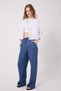 Women's Linen Blend Palazzo Long Leg Loose Cut Trousers 1607