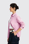 Pink Long Sleeve Women's Linen Shirt - 6