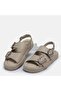 Large Size Women's Khaki Leather Sandals 41-42-43-44-45 Beige Suede - 4