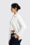 White Long Sleeve Women's Linen Shirt - 5