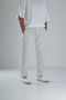 Green Striped Muslin Linen Baggy Trousers