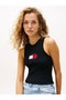Tommy Hilfiger Tjw Rib Racer Tank Women's Black Sweater Dw0Dw20975Bds - 4
