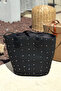 Stoned Straw Bag Beach Bag 2006 Black - 2