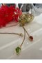Green Floral Pendant Brand Model Y Steel Necklace - 8