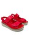 Women's Red Orthopedic Genuine Leather Sandals – Comfortable Anatomical Sole Velcro Summer Sandals - 3