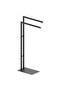 Pedestal Towel Holder, Double, 38 X 80.5H X 18 cm - Matte Black - 2