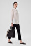 Ecru Women's Shirt with Front Stitching Detail