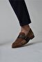 Chester Model Genuine Leather Handmade Men's Brown Suede Loafer Shoes - 4