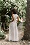 Emilia Corset Detail Ecru Long Dress - 5
