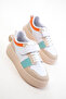 Skin-White-Orange Women's Sneaker 20719