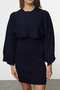 Lacivert Mini Triko Bolero-Elbise Takım TWOAW25EL00056 - 3