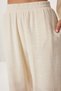 Women's Cream Linen Blouse Pants Suit Bv00160 - 5