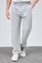 Men's Seasonal Gray Double Pleated Relaxed Fit Elastic Waist Wide Leg Baggy Trousers Albert-1990 - 3