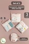 3-Piece Newborn Hospital Organizer Set with Clear Window and Zipper - Suitcase Luggage Organizer