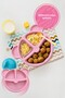3-Compartment Pink Baby Child Food Plate Mit1114