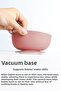 2-Piece Baby Feeding Set - Vacuum Silicone Food Bowl with Lid - Teether Feeding Spoon - Pink - 3