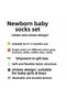 Set of 6 Newborn Baby Socks - Colorful Cotton Organic Gift Boxed - 3