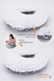 Breastfeeding Pillow, Nursing Bib Set - 100% Cotton - Dark Gray / Powder - 3