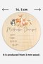 Baby Tag Wooden Birth Information Board 16.5 Cm Newborn Baby Gift Wooden Imprint Memory Card - 2