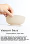 4-Piece Silicone Baby Feeding Set - Vacuum Bowl - Bib - Cup with Handle - Soothing Spoon - Beige - 3