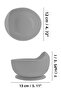 Vacuum-Based Baby Food Bowl - Vacuum Oval Silicone Bowl - Gray - 5