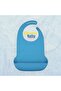 Blue Silicone Baby Bib - Pocket Food