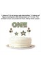 Eucalyptus Leaves 1 Year Old Birthday Flag - Cake Decoration Set - 3