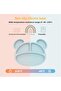 5 Piece 100% Silicone Baby Feeding Set (Vacuum Plate and Bowl-Fork-Spoon-Feeding Bib) Blue - 7
