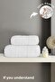 2-Piece White Hotel Logo Towel Set 100% Cotton - 1 Hand Towel 50X90 and 1 Bath Towel 70X140