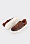 Tan Leather Men's Sports Shoes - 3