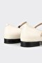 Beige Leather Women's Casual Shoes - 5