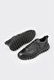 Black Leather Men's Sports Shoes - 3