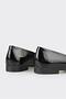 Black Leather Women's Casual Ballerinas - 5