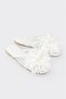 White Women's Flat Slippers - 2