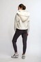 White Women's Zippered Hooded Plush Cardigan - Paret - 5