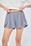 Gray Women's 2-Layer Flared Skirt Look Sports Shorts - Shorts-Leggings 2in1 - Rane - 7