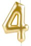 4 Year Old Gold Gold Yellow Colored Birthday Cake Candle - Gold Gold Yellow 4 Number Birthday Candle - 2