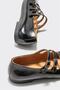 Black Leather Women's Ballerinas - 4