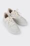 Beige Leather Women's Sports Shoes - 2