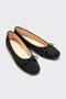 Black Leather Women's Ballerinas - 2