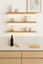 40 cm Triple Sapphire Oak Mdf Flying Wall Shelf Hidden Connection Bookshelf Wood - 3