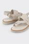 Beige Leather Women's Sports Sandals - 4