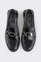 Black Leather Women's Loafer - 4