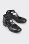 Black Leather Women's Casual Shoes - 2